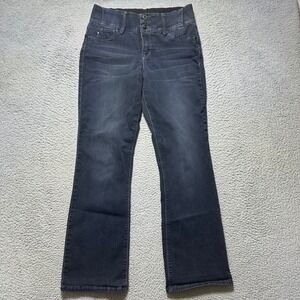 Laurie Felt Silky Curve Boot Cut Jeans Dark Wash Vital Stretch High Rise Size M